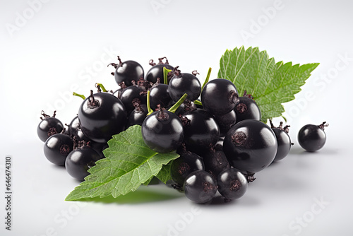 Black currant on background. Juicy black berries, fresh and sweet.