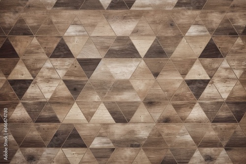 Textured background with parquet wallpaper featuring light and dark timber diamond pattern. Generative AI