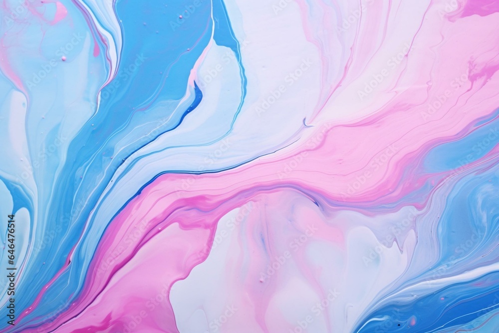 Colorful elegant pastel swirl of blue pink marble painting design background, oil color art canvas paint fluid motion in water. Generative AI