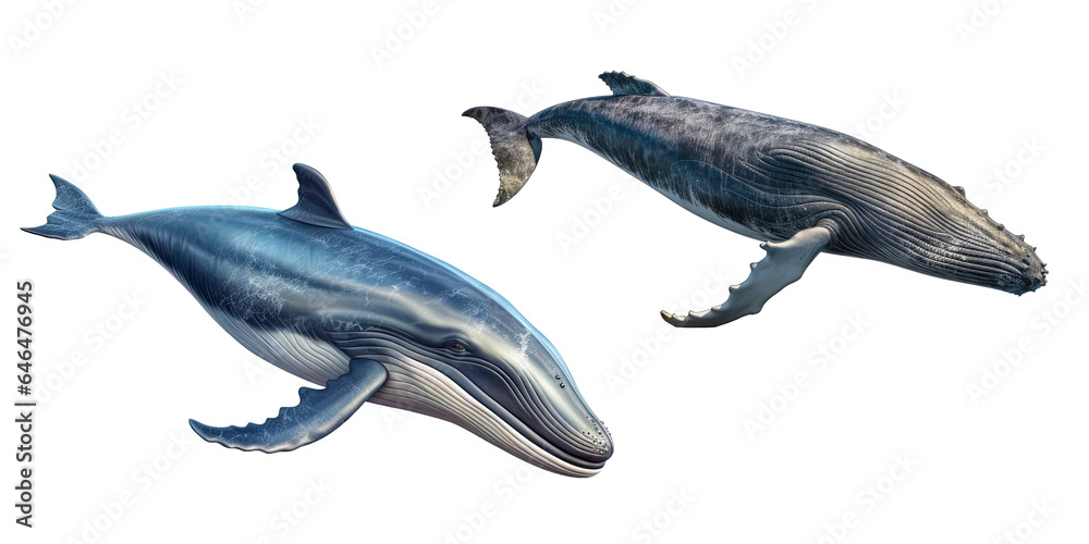 Fototapeta premium Whale , Isolated On Transparent, PNG