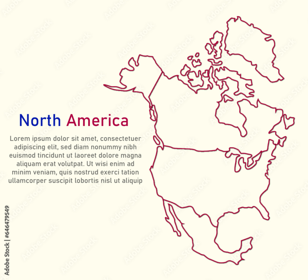 blank map of North America printable outline map of North America Stock blank map of North America printable outline map of North America Stock
