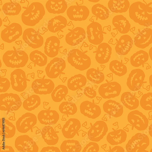 Pumpkin Head Halloween Background Vector Design.