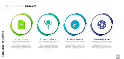 Set Star constellation zodiac, Symbol Pluto, Mars symbol and Full moon. Business infographic template. Vector