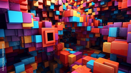 3d colorful abstract geometric