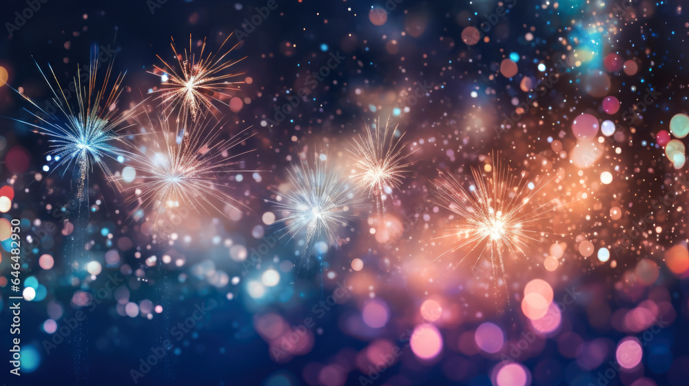 Obraz premium New Year's Fireworks Display