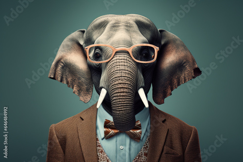 a cool elephant wearing glasses