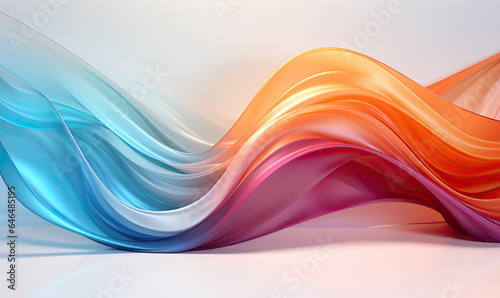 Colorful wavy background  luxurious fabric texture  abstract background design.