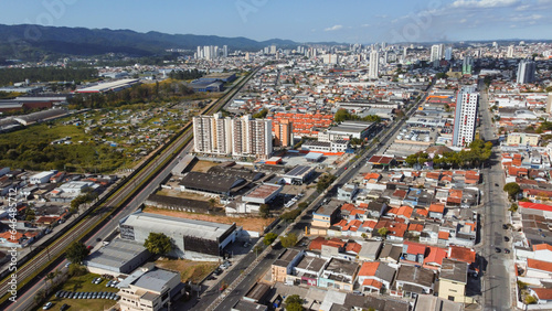 Visão aérea da cidade de Mogi das Cruzes, SP, Brasil.