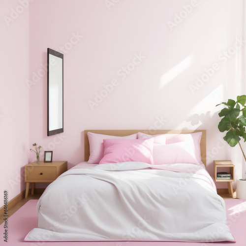 modern pink bedroom