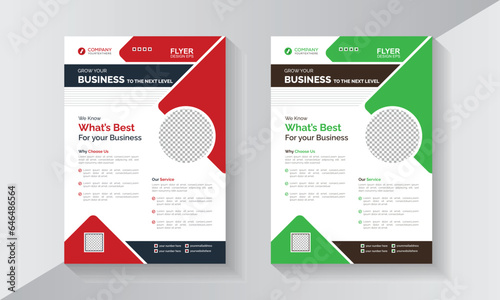 Flyer design for business, gym, education and restaurant etc. Brochure in A4 size with colorful design.