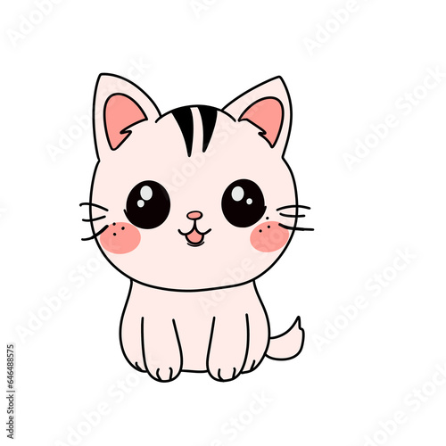 Cute cat, illustration 