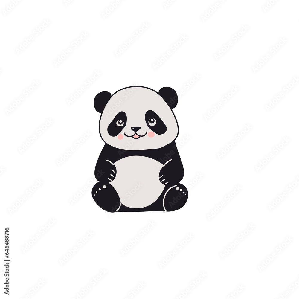 Fototapeta premium Cartoon panda, illustration 