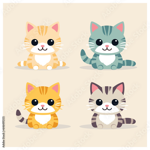 set of cute cat vector © Fajar