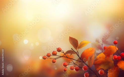 Autumn orange background. AI, Generative AI