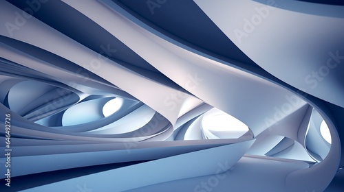 Beautiful background of abstract architecture. Modern Geometric Wallpaper. 3D of futuristic design