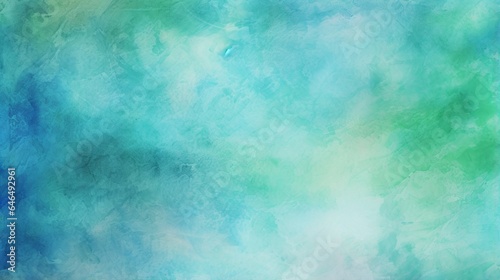 Blue and green watercolor background texture, aged painted watercolor blotches in an antique pattern, and an abstract colorful background