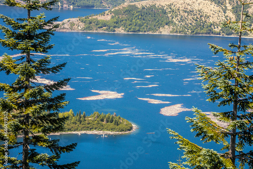 Spirit Lake near Mount Saint Helens in Washington state photo
