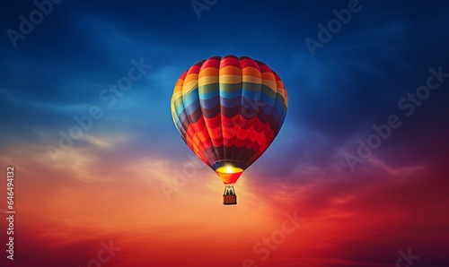 Colorful hot air balloon in the blue sky © Patrick
