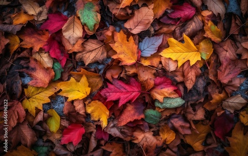 Colorful seasonal autumn background pattern. AI, Generative AI