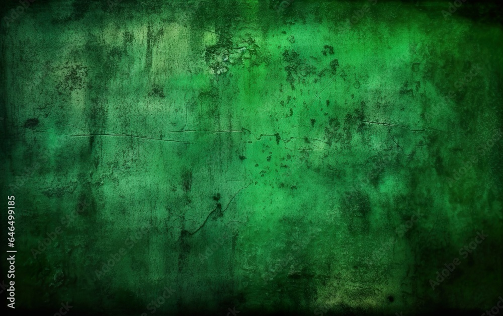 Obraz premium Green grunge texture old background. AI, Generative AI