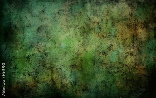 Green grunge texture old background. AI, Generative AI
