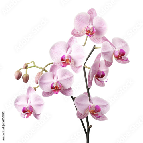 branch of orchid flowers   png file of isolated cutout object on transparent background.