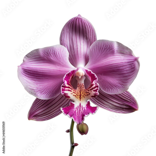 purple orchid flower   png file of isolated cutout object on transparent background.