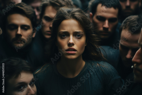 frightened girl social phobia generative ai