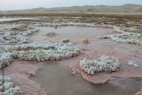 unique salt formation landscape in abu dhabi emirate