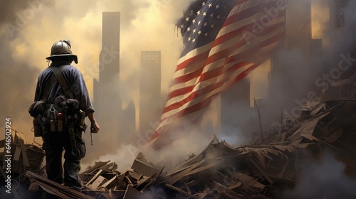 9/11 Patriot Day, September 11, 2001. Never Forget photo