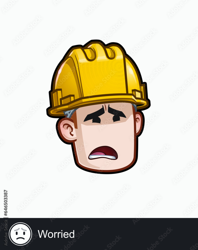 Construction Worker - Expressions - Concerned - Worried Construction Worker - Expressions - Concerned - Worried