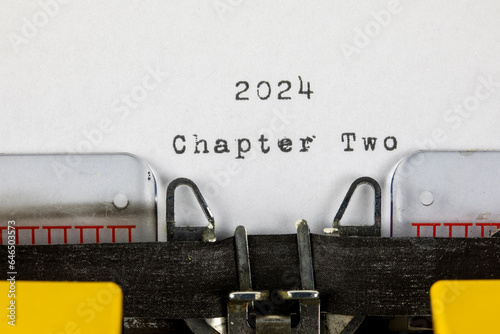 Εκτύπωση καμβά old typewriter with text 2024 chapter two