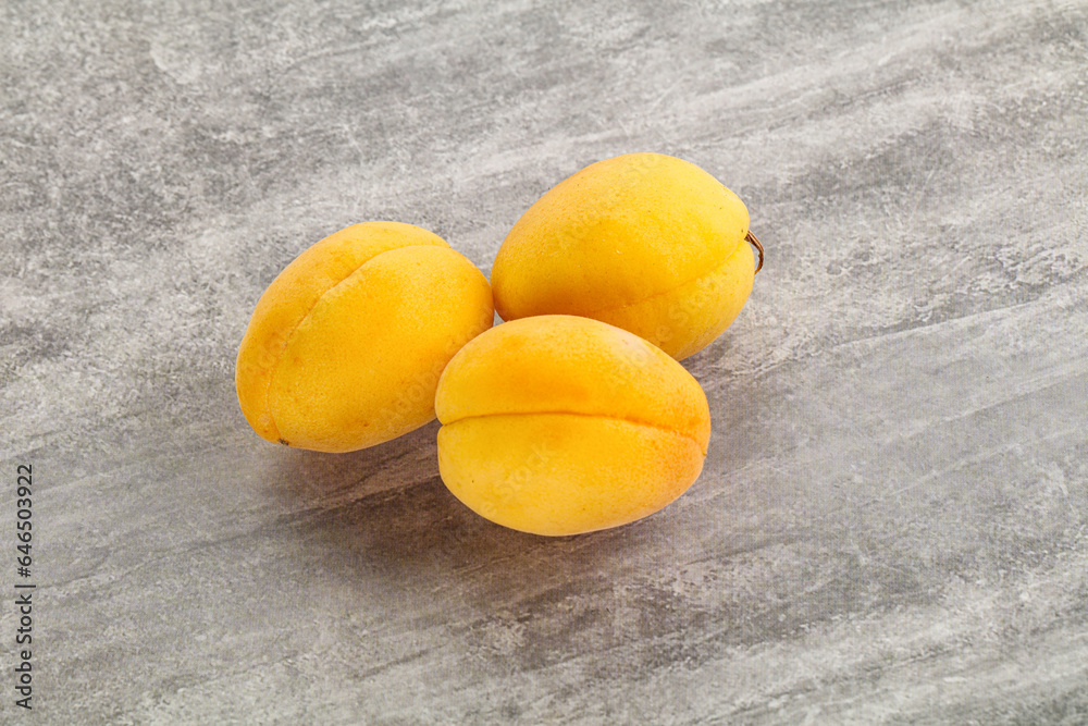 Sweet ripe tasty apricot heap