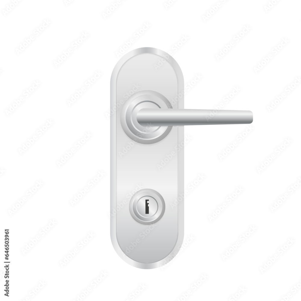 Door handles vector design. Metal door handles and door lock. Vector illustration Door handles vector design. Metal door handles and door lock. Vector illustration