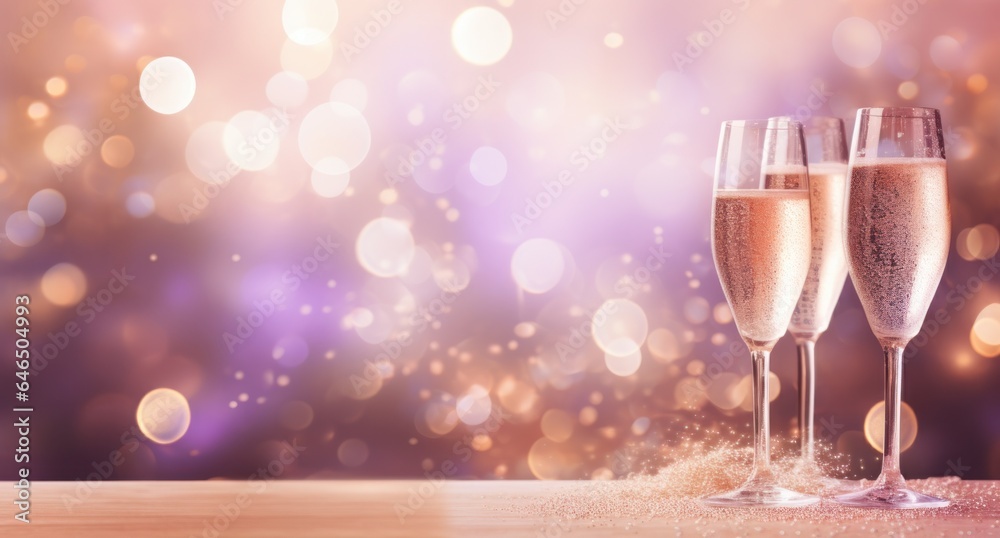 Holiday background with champagne glasses Holiday background with champagne glasses