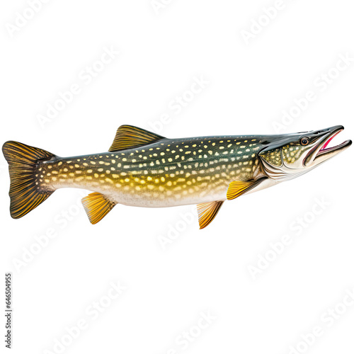 Pike isolated on transparent background 