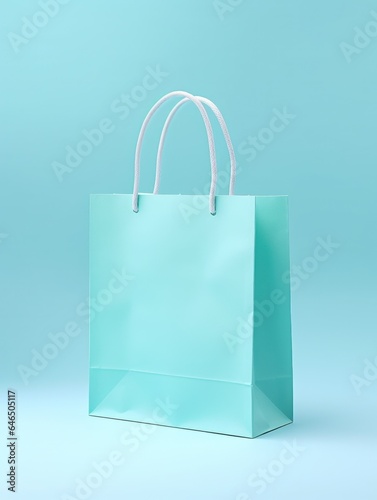 Blue minimalist shopping bag