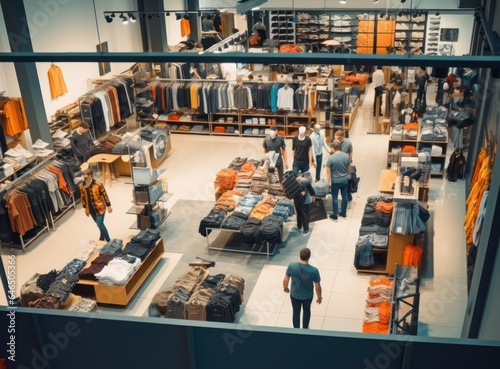 Big modern clothing shop