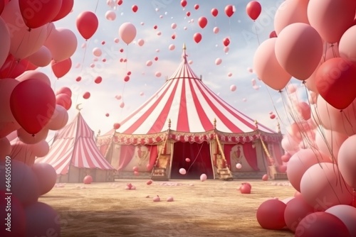 Circus tent with balloons