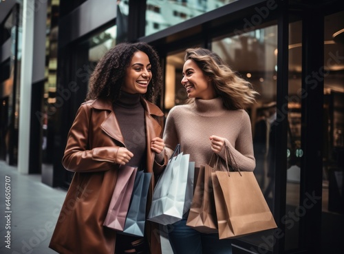 Happy people go shopping