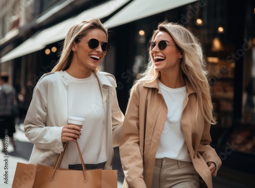 Happy people go shopping