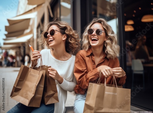 Happy people go shopping
