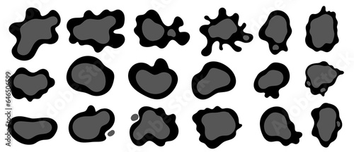 Fluid abstract blob collection. Set of modern organic liquid shapes isolated on white background.  Design vector bubble element for banner poster, web, sale, print