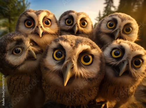 A group of owls © cherezoff