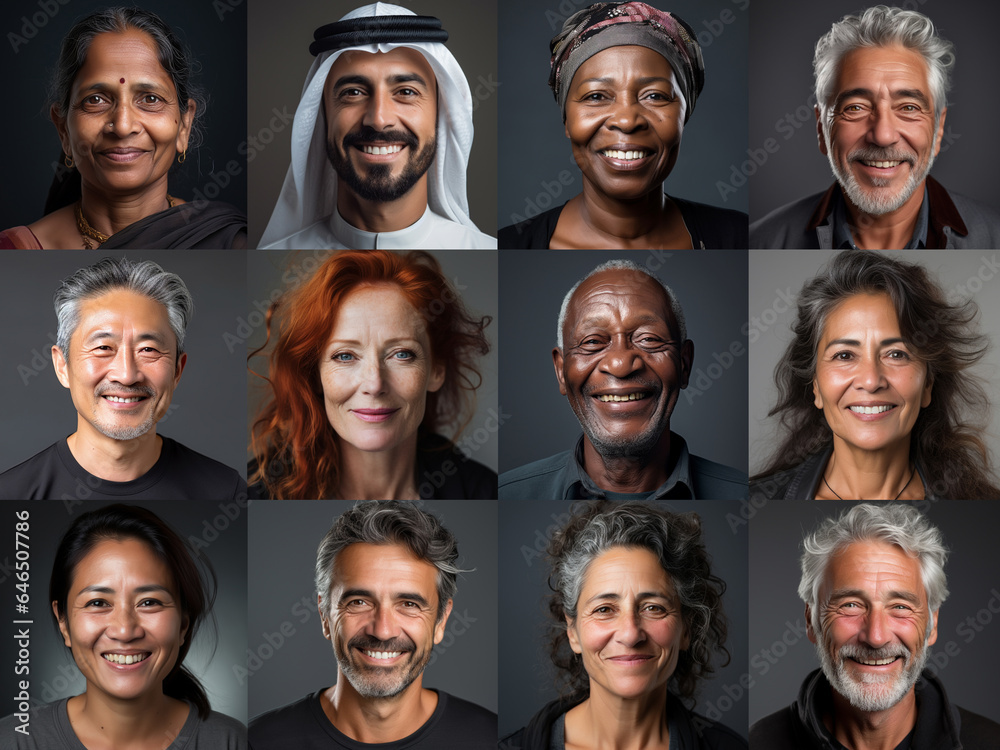 Collage of ethnically different happy people modern portraits, Success, smiling and happiness multicultural faces looking at camera, Human resource society database concept. Collage of ethnically different happy people modern portraits, Success, smiling and happiness multicultural faces looking at camera, Human resource society database concept.