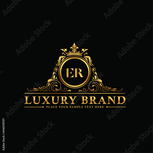 Letter ER   luxury brand Logo