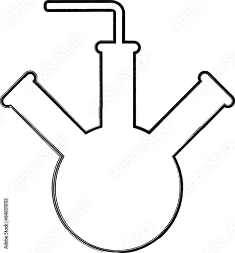 Flask for chemical preparations for decoration and design.