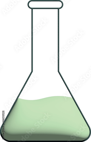Flask for chemical preparations for decoration and design.