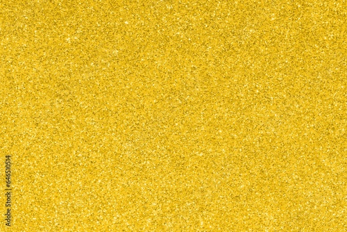 YELLOW GLITTER sparkling background with bright reflections and many lights