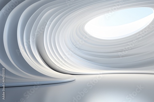 Futuristic Minimalistic White Background Clean and Modern Minimalist Design with Abstract Curve Lines White Tones, Perfect for Innovative Digital Technology and Futuristic Art